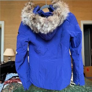 Spyder Purple Ski Coat with Real Fur Collar